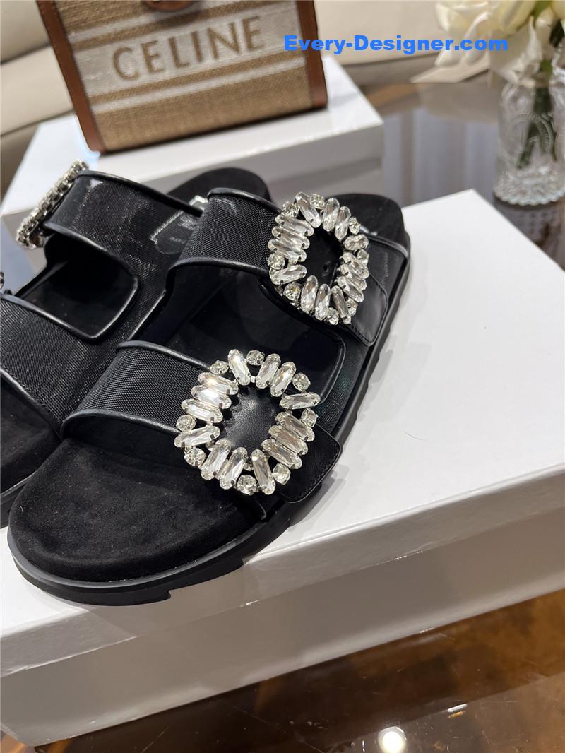 Roger vivier new rhinestone buckle sandals