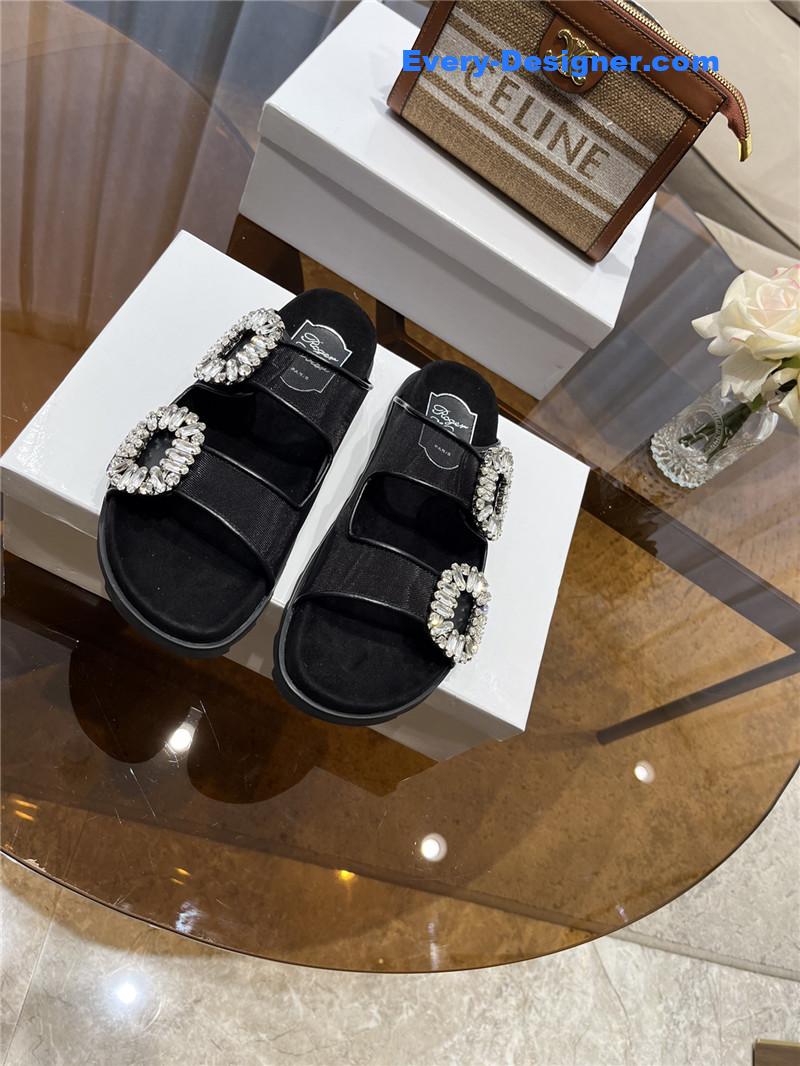 Roger vivier new rhinestone buckle sandals