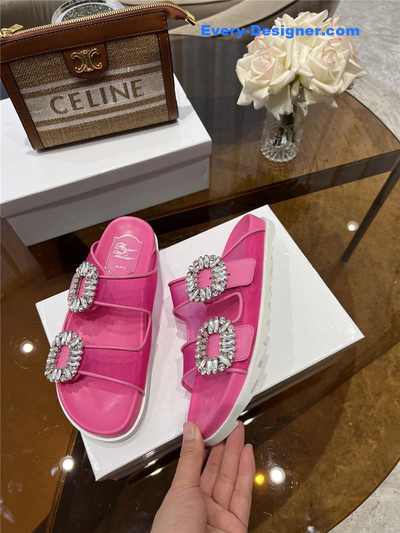 Roger vivier new rhinestone buckle sandals