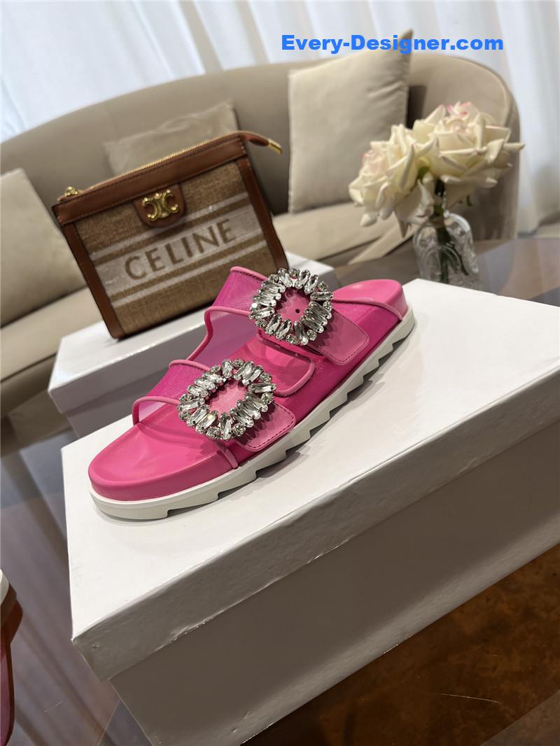 Roger vivier new rhinestone buckle sandals