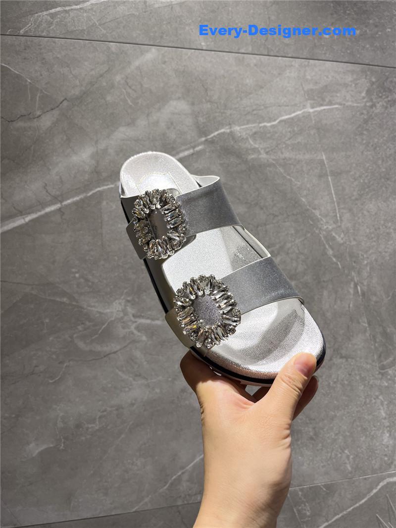 Roger vivier new rhinestone buckle sandals