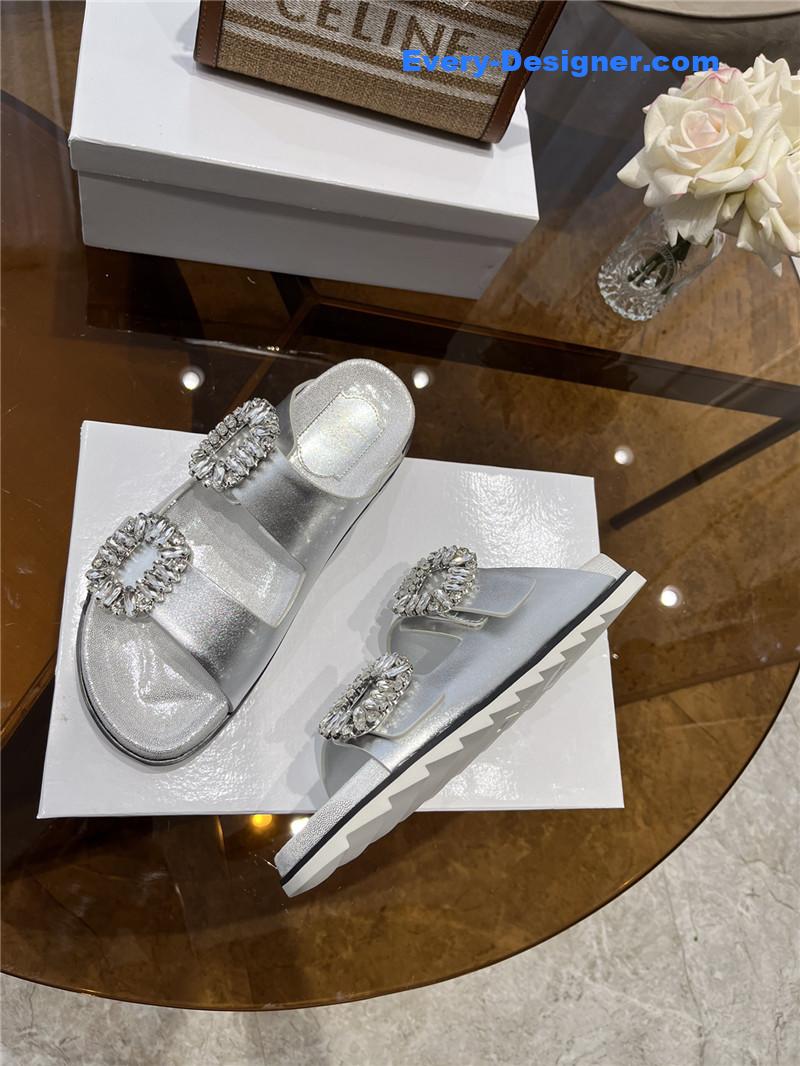 Roger vivier new rhinestone buckle sandals