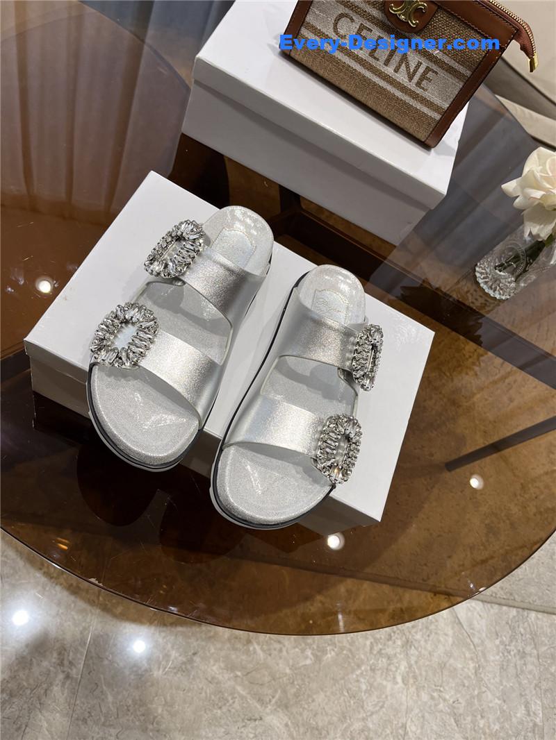 Roger vivier new rhinestone buckle sandals