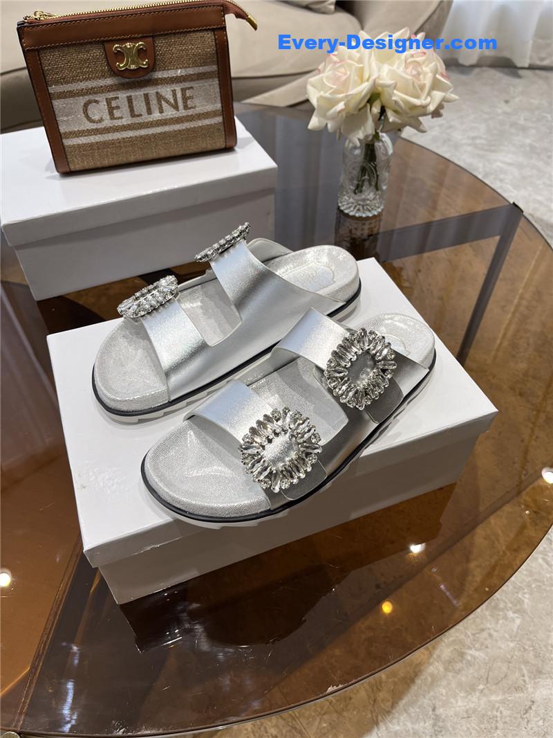 Roger vivier new rhinestone buckle sandals