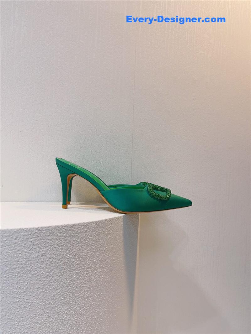 Va1e*ntin0 spring summer all-match high-heeled slippers
