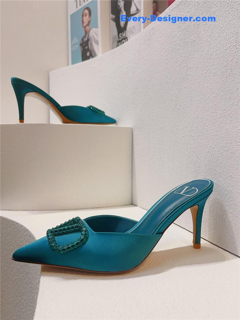 Va1e*ntin0 spring summer all-match high-heeled slippers