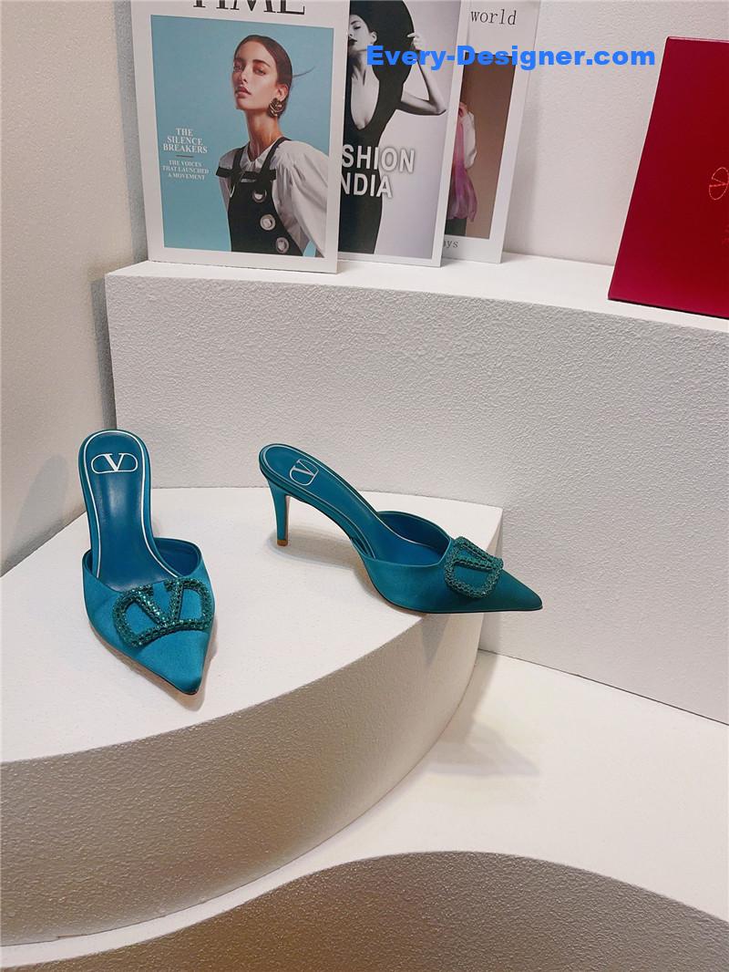 Va1e*ntin0 spring summer all-match high-heeled slippers