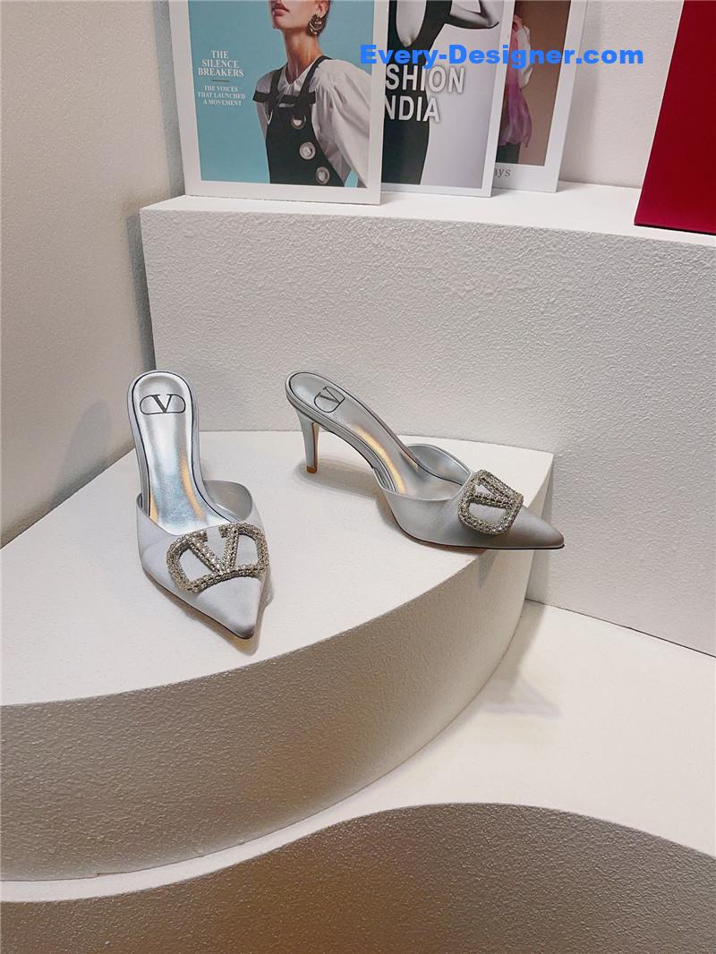 Va1e*ntin0 spring summer all-match high-heeled slippers
