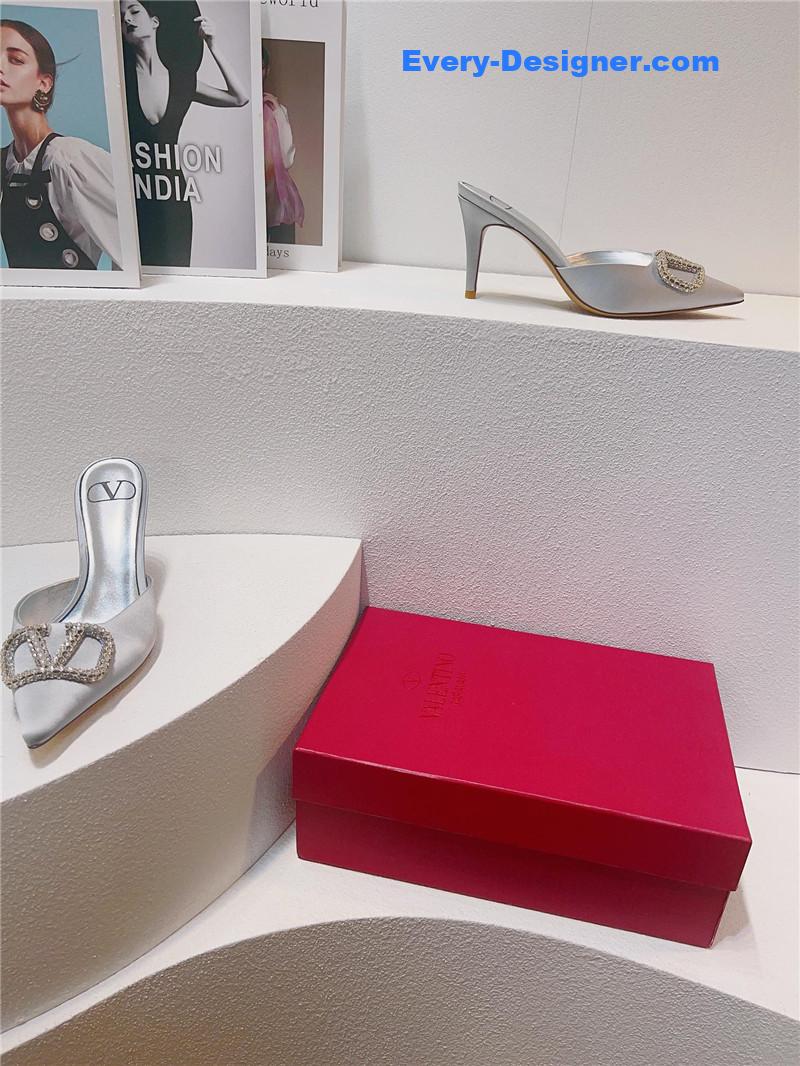 Va1e*ntin0 spring summer all-match high-heeled slippers