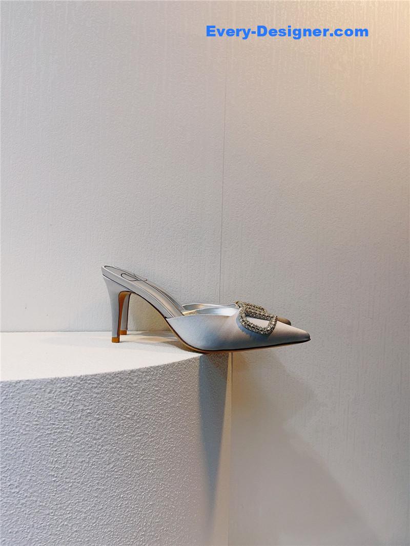 Va1e*ntin0 spring summer all-match high-heeled slippers