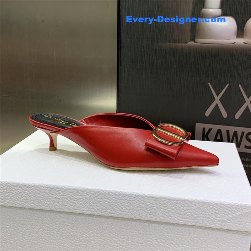 D10r spring and summer new jelly-colored pointed mules