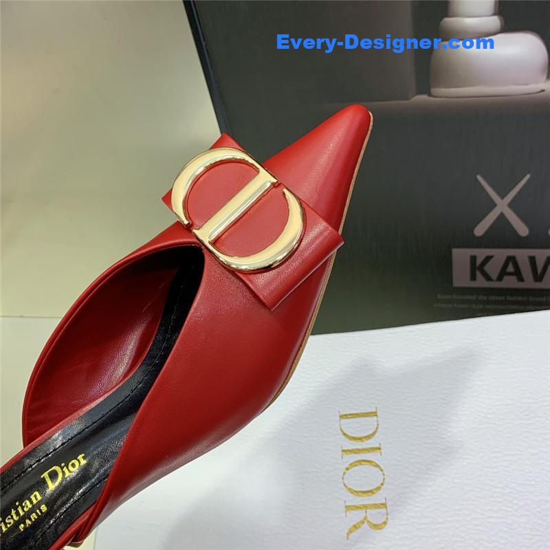 D10r spring and summer new jelly-colored pointed mules