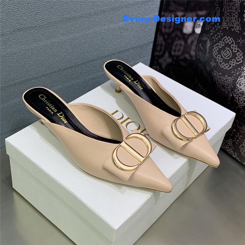 D10r spring and summer new jelly-colored pointed mules