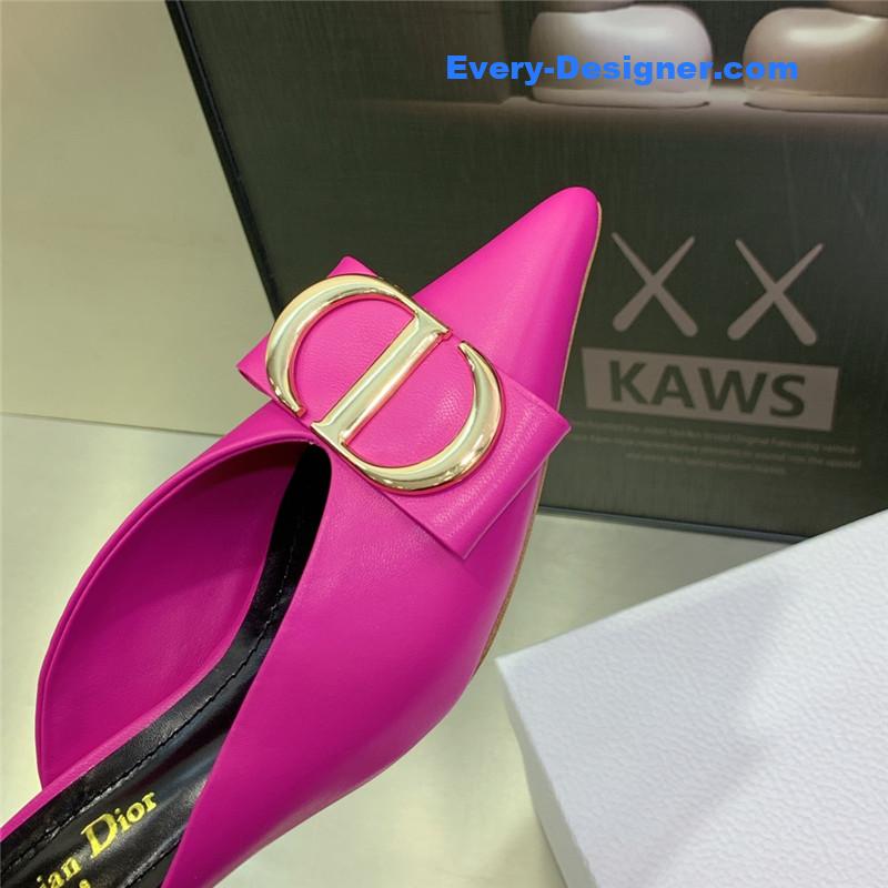 D10r spring and summer new jelly-colored pointed mules