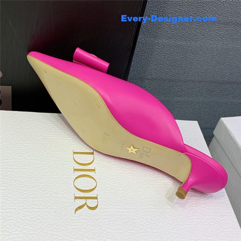 D10r spring and summer new jelly-colored pointed mules