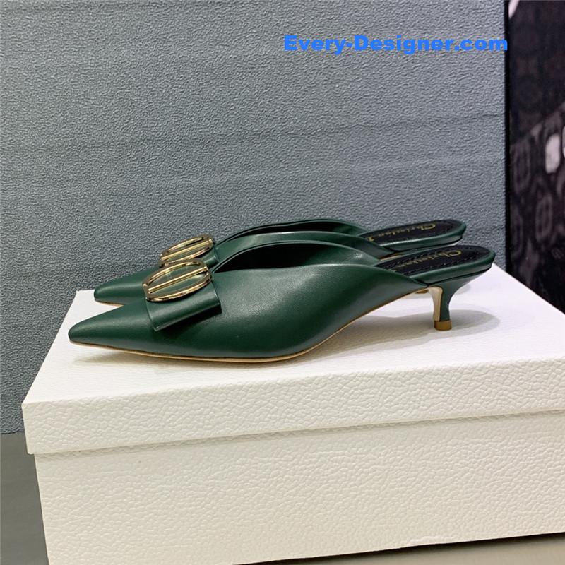 D10r spring and summer new jelly-colored pointed mules