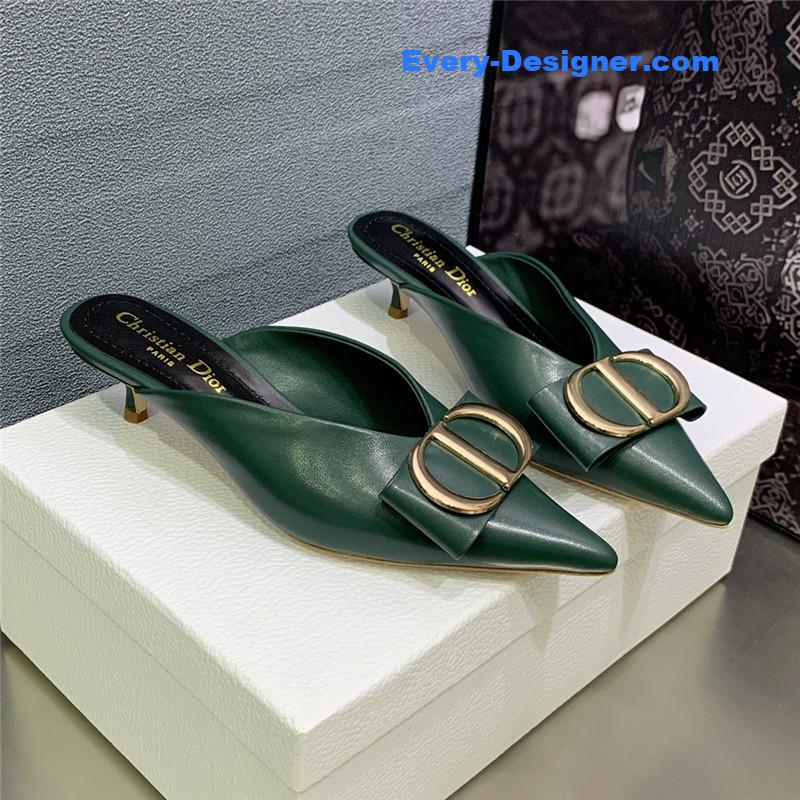 D10r spring and summer new jelly-colored pointed mules