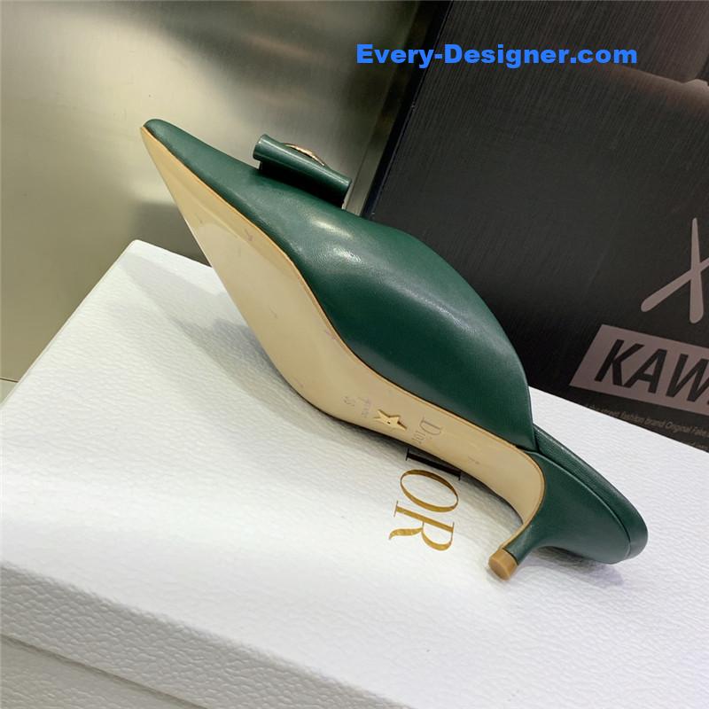 D10r spring and summer new jelly-colored pointed mules