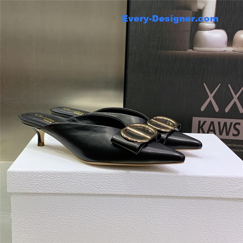 D10r spring and summer new jelly-colored pointed mules