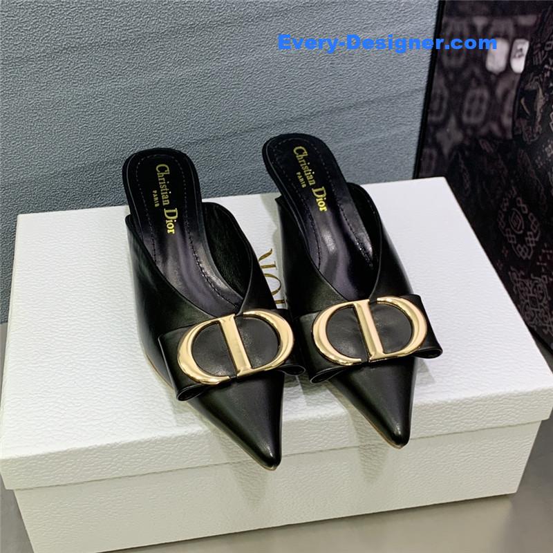 D10r spring and summer new jelly-colored pointed mules