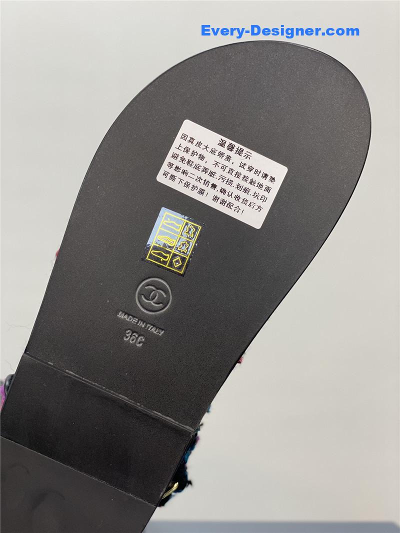 CC classic pearl buckle Velcro sandals