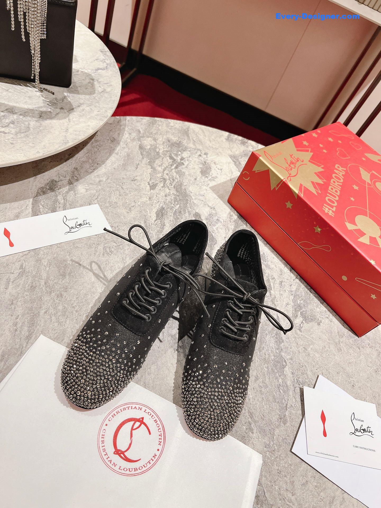 Chr1st1an louboutin mesh leather shoes