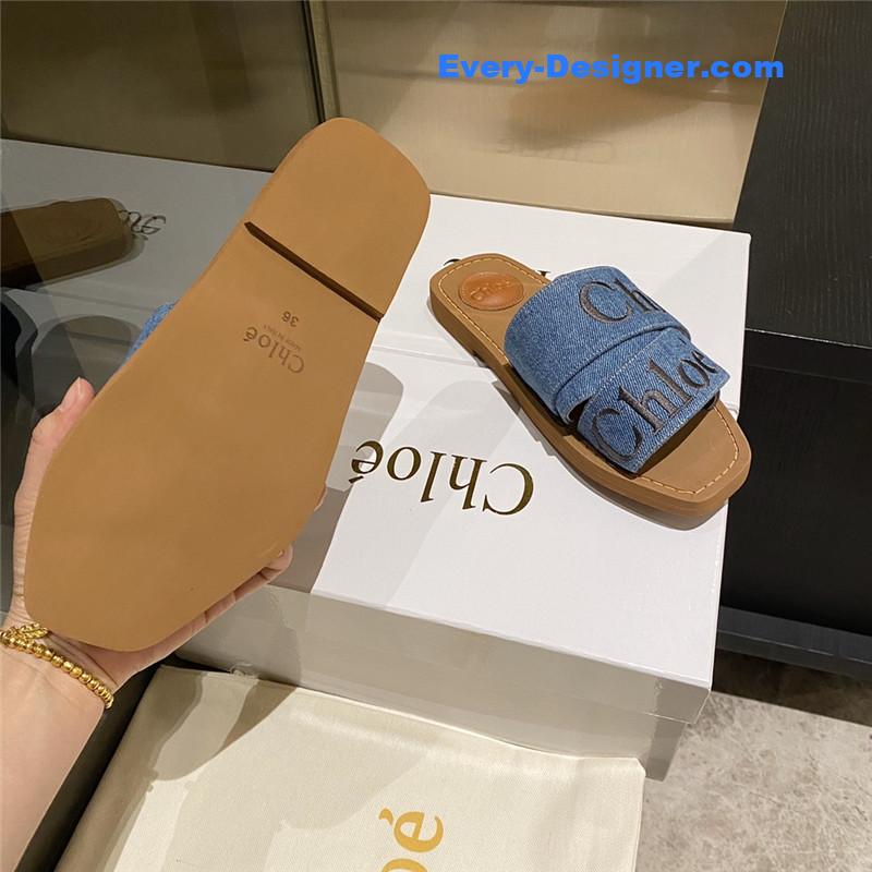 Chloe Crossover Leather Roman Slippers