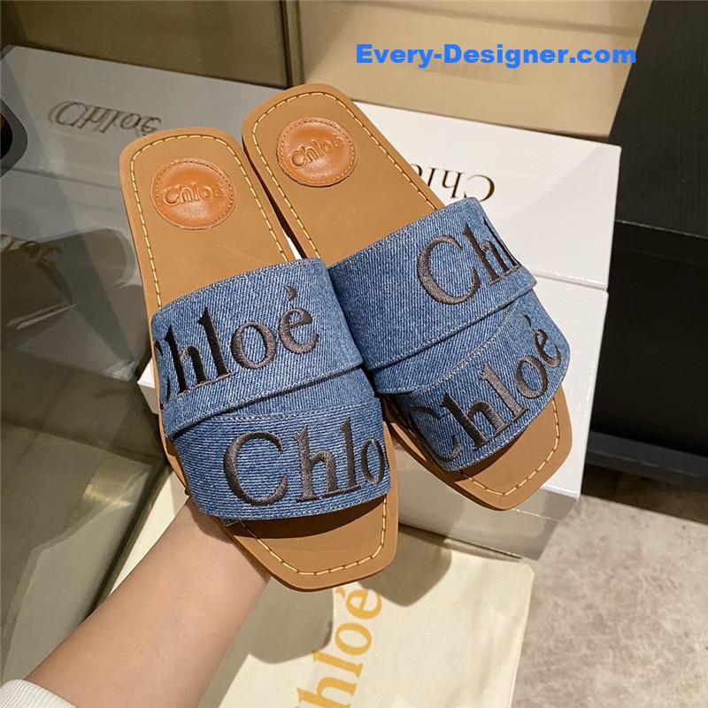 Chloe Crossover Leather Roman Slippers