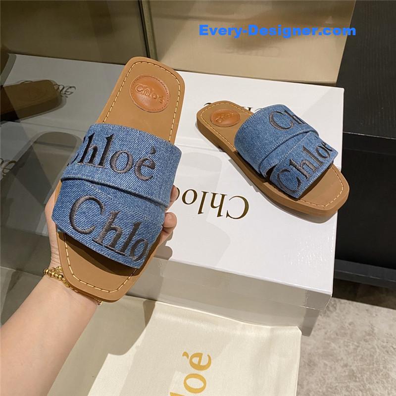 Chloe Crossover Leather Roman Slippers