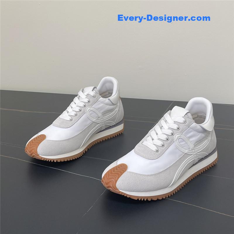 L0ew* white flow runner sneakers