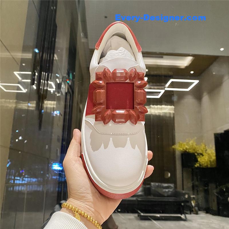 roger vivier full leather D1am0nd buckle tassel loafers