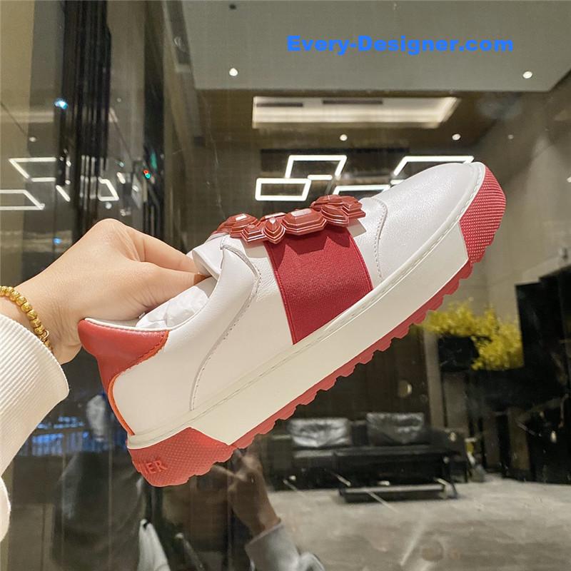 roger vivier full leather D1am0nd buckle tassel loafers