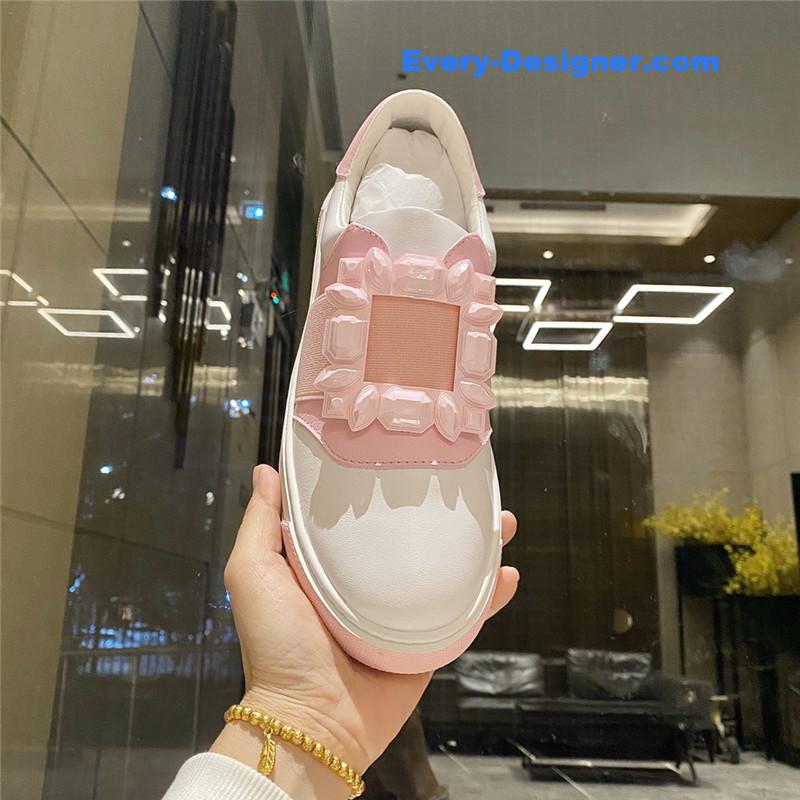 roger vivier full leather D1am0nd buckle tassel loafers