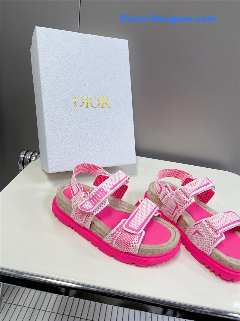 D10r canvas printed espadrilles pink sandals