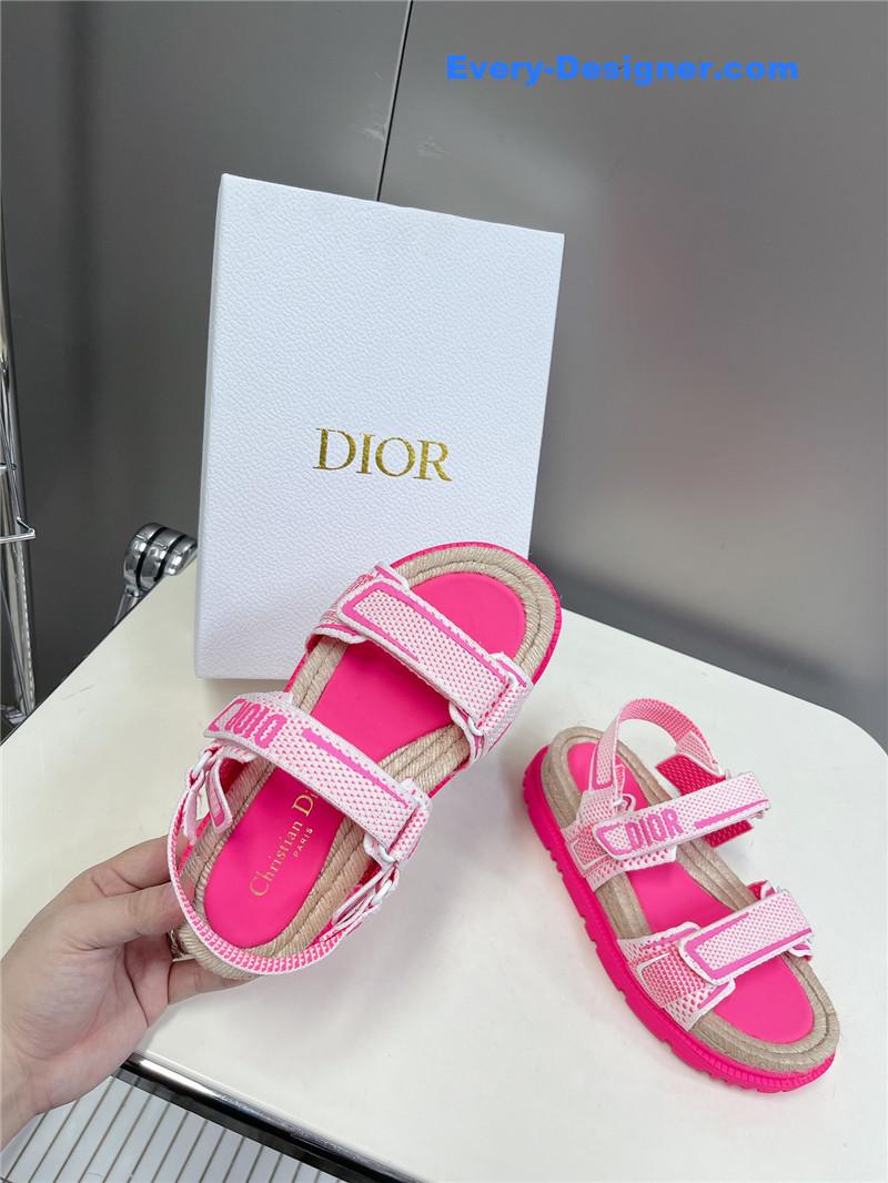 D10r canvas printed espadrilles pink sandals