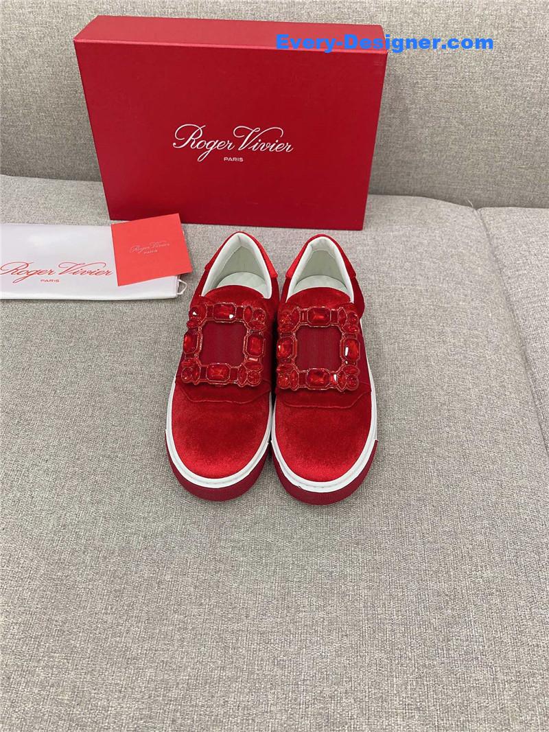 roger vivier new D1am0nd buckle casual shoes