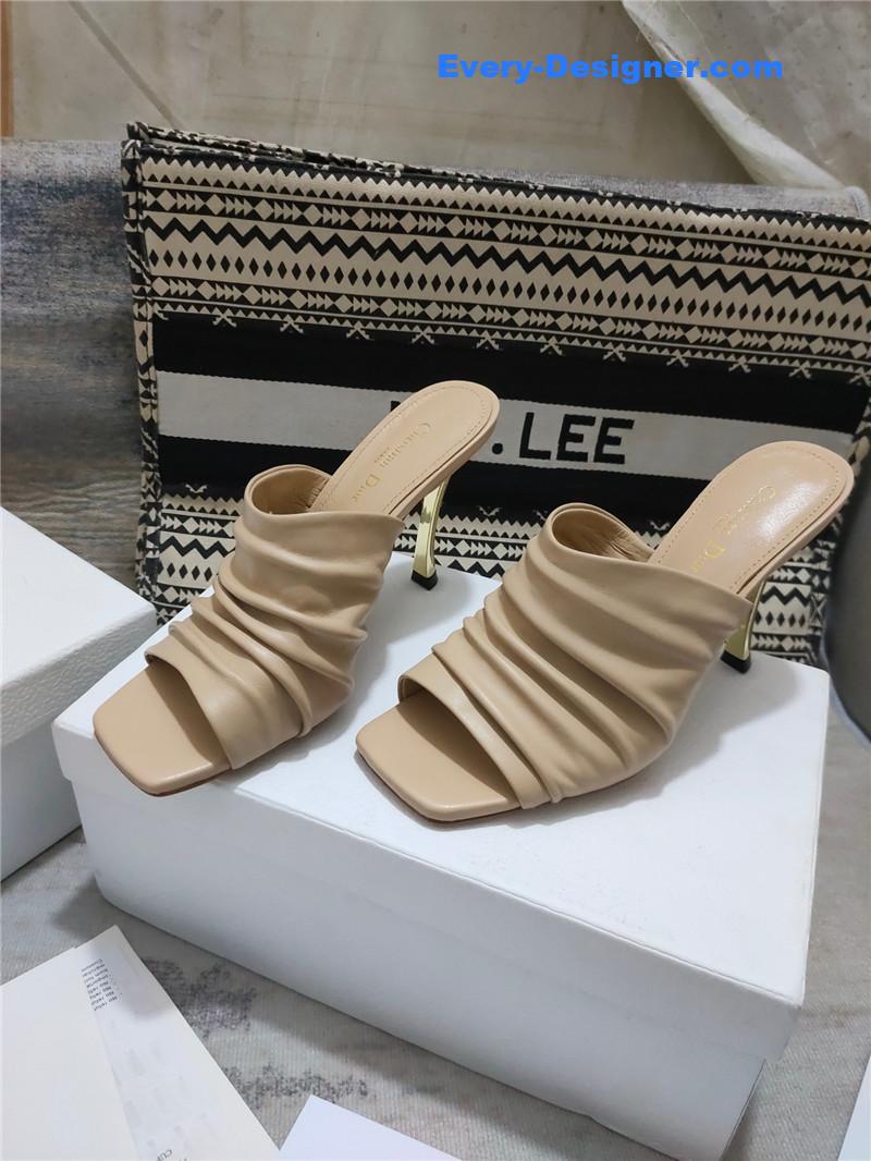 D10r leather high heel sandals