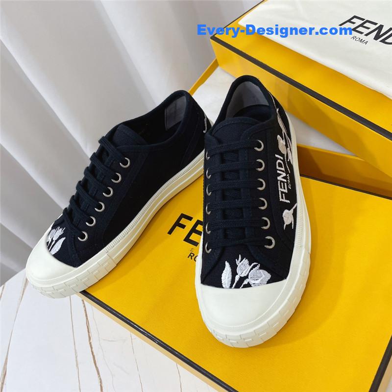 F**di domino latest color matching canvas shoes