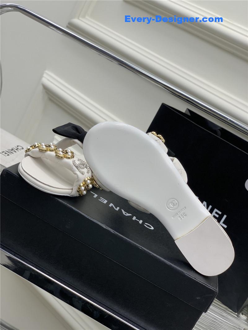 CC sheepskin lozenge slippers