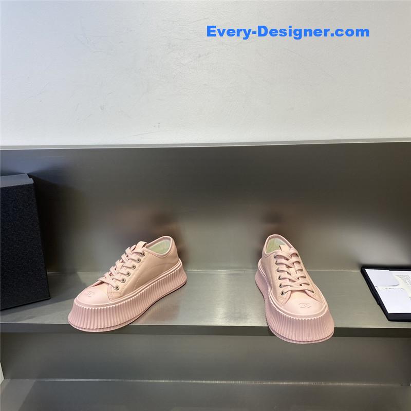 CC latest full leather platform biscuit shoes