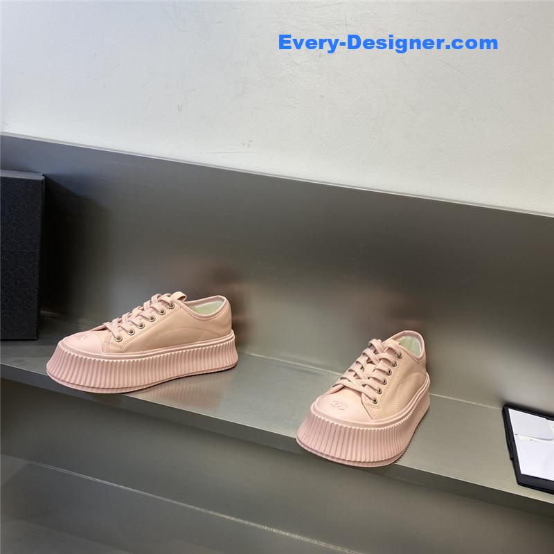 CC latest full leather platform biscuit shoes