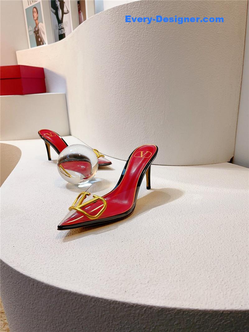 Va1e*ntin0 spring summer all-match high-heeled slippers