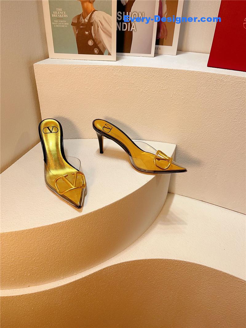 Va1e*ntin0 spring summer all-match high-heeled slippers