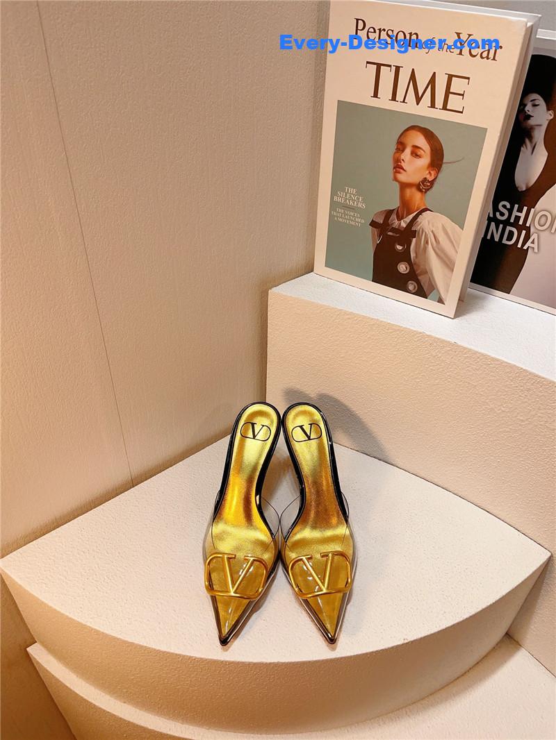 Va1e*ntin0 spring summer all-match high-heeled slippers
