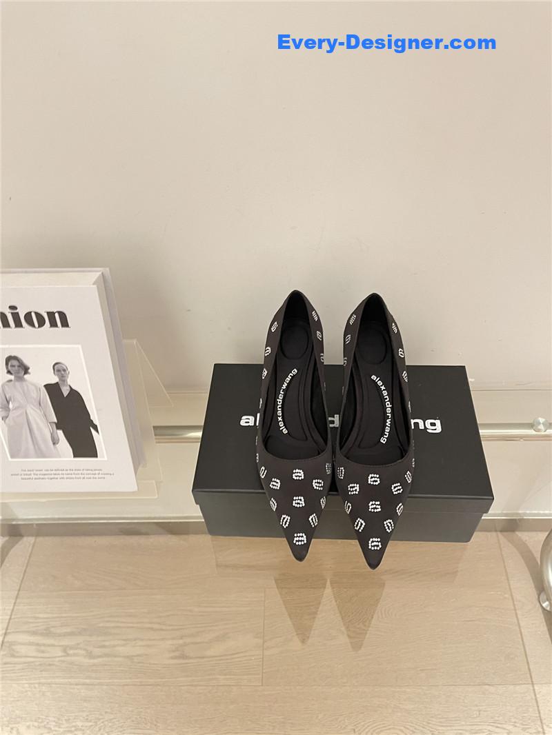 A1exa*der wang spring letter rhinestone high heel