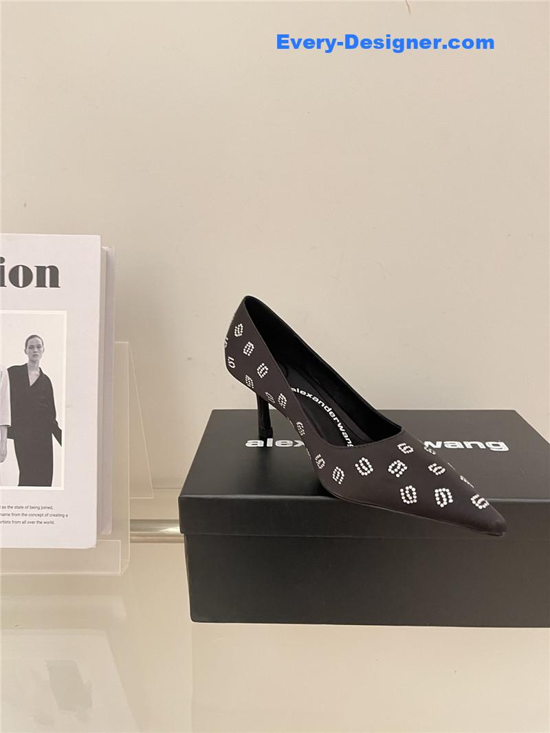 A1exa*der wang spring letter rhinestone high heel