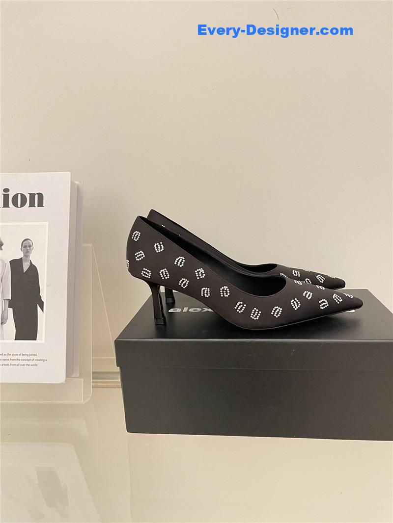 A1exa*der wang spring letter rhinestone high heel