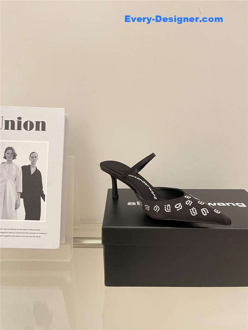 A1exa*der wang spring letter rhinestone high heel