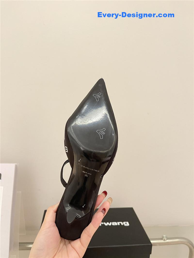 A1exa*der wang spring letter rhinestone high heel