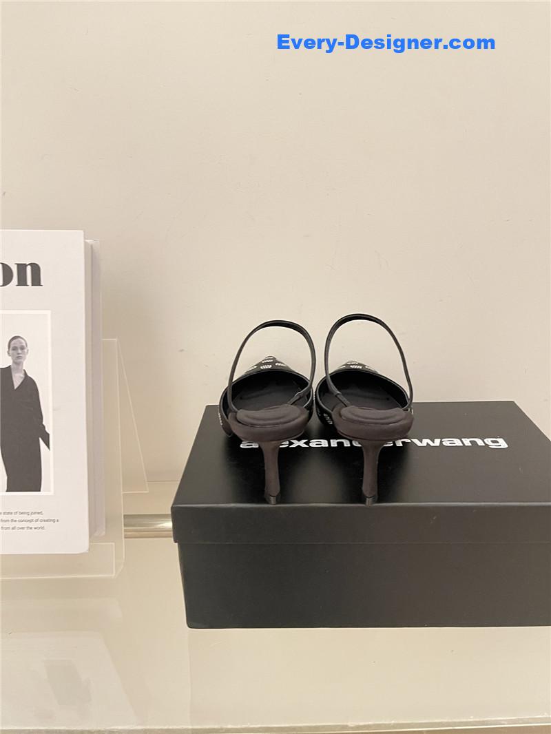 A1exa*der wang spring letter rhinestone high heel